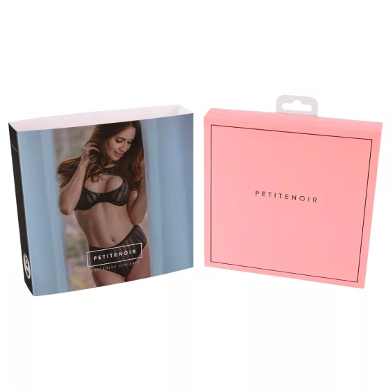 Petite Noir Exclusive - Black Striped Bra Set