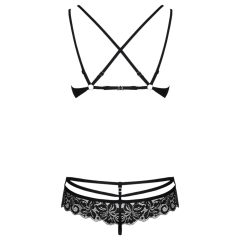 Obsessive 860-SET-1 - Rosy Lace Bra Set (Black)