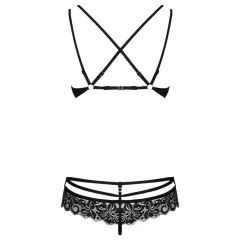 Obsessive 860-SET-1 - Rosy Lace Bra Set (Black)