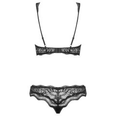 Luvae Floral Strappy Bra Set (Black)