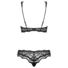 Luvae Floral Strappy Bra Set (Black) 