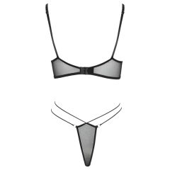Cottelli - Sheer Lace Bra Set (Black)