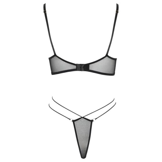 Cottelli - Sheer Lace Bra Set (Black)