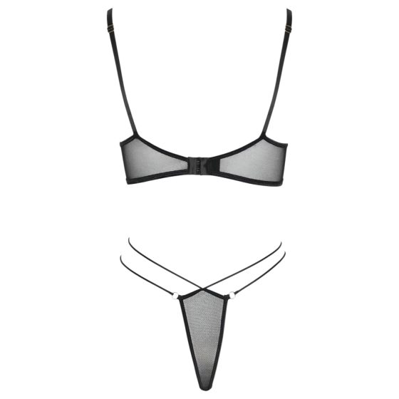 Cottelli - Sheer Lace Bra Set (Black)