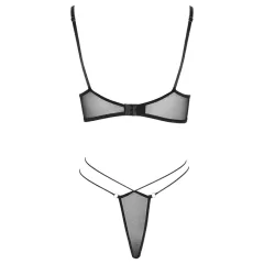 Cottelli - Sheer Lace Bra Set (Black) - XL