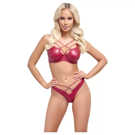 Cottelli Party - Shiny Red Bra Set - 85B/L