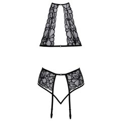 Kissable - lace bra set with neck strap (black)