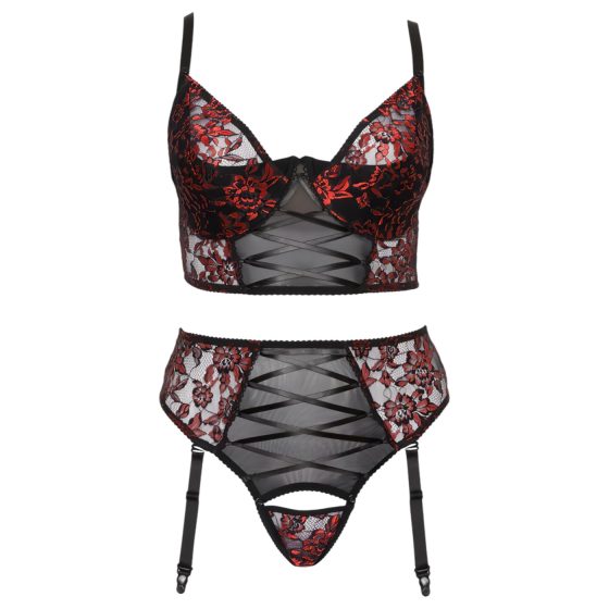 Cottelli Plus Size – Bra Set (Red)