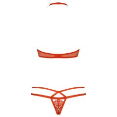 Obsessive 838-SET-3 - Strappy Lace Bra Set (Red)