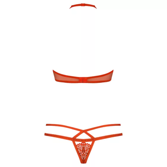 Obsessive 838-SET-3 - Strappy Lace Bra Set (Red)
