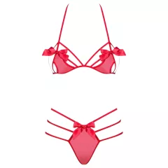 Obsessive Giftella - Bow Lingerie Set (Red)