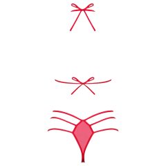 Obsessive Giftella - Bow Lingerie Set (Red)
