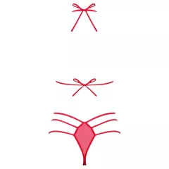 Obsessive Giftella - Bow Lingerie Set (Red)