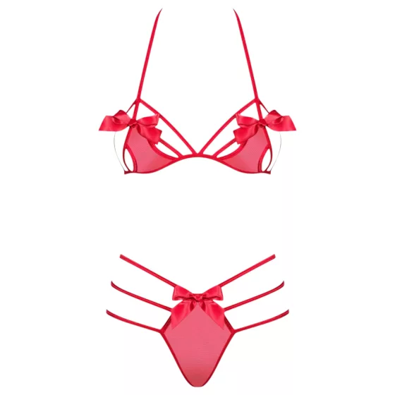 Obsessive Giftella - Bow Lingerie Set (Red)
