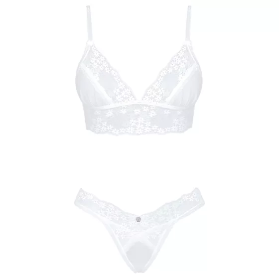 Obsessive Set Heavenly - Lacy Bra Set (White)