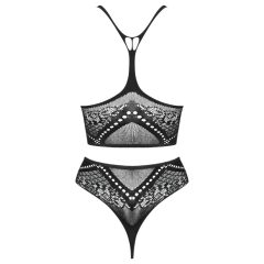 Obsessive K103 - Stretch Fishnet Open Set (Black) - S-L