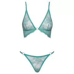 Cottelli - Lace Lingerie Set (Green) - L/XL