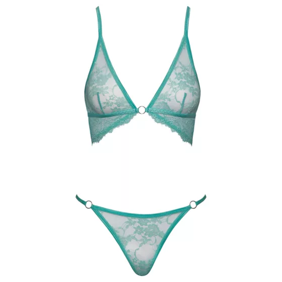 Cottelli - Lace Lingerie Set (Green) - L/XL