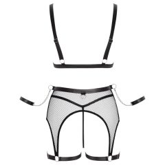 Cottelli Bondage - Sheer Mesh Set with Chains (Black)