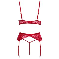 Cottelli - Lacy Santa Bra Set (Red)