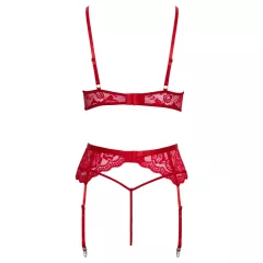 Cottelli - Lace Christmas Bra Set (Red) - L/XL