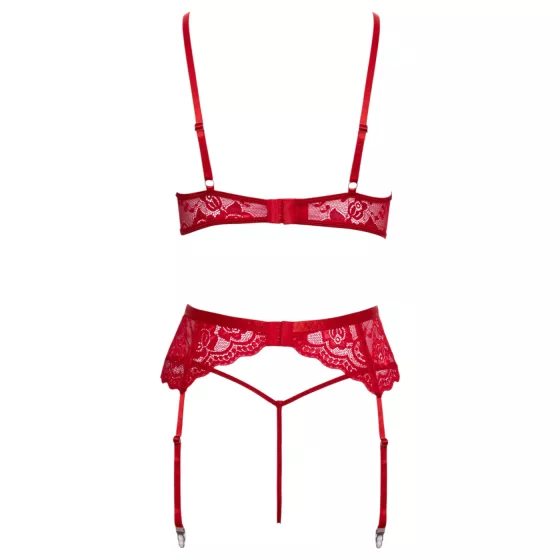 Cottelli - Lace Christmas Bra Set (Red) - L/XL