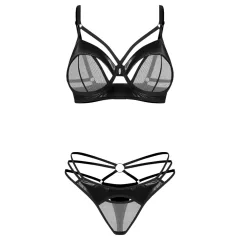 Obsessive Dominna - Strappy Bra Set (Black)