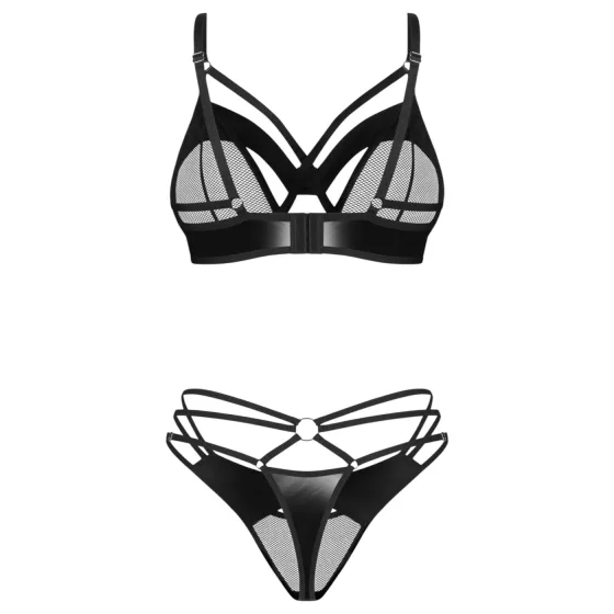 Obsessive Dominna - Strappy Bra Set (Black)