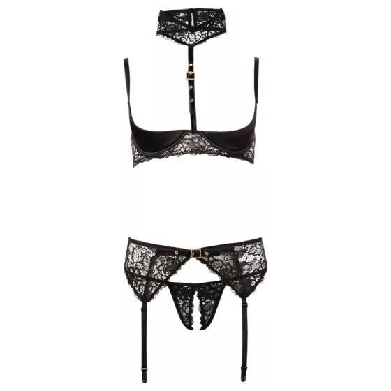 Abierta Fina - Sexy Lace - Lingerie Trio - 85B/L