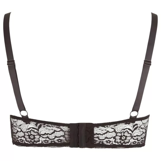 Cottelli Plus Size - strappy, ring detail boob shelf (black) - 90D