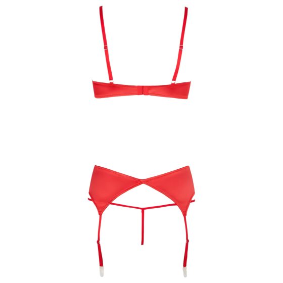 Cottelli - Heart Open Bust Set (Red)  - 80C/M