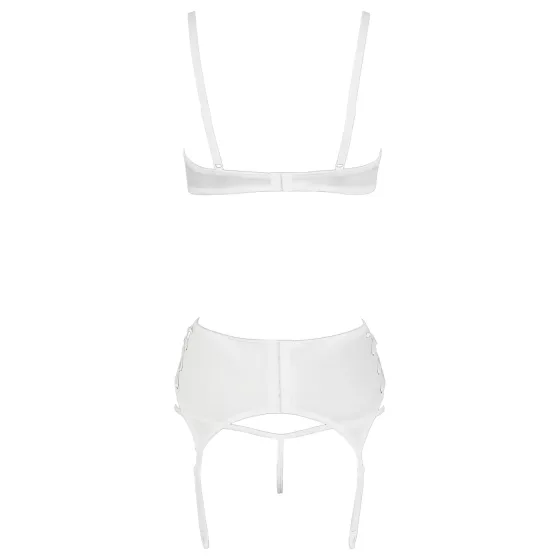 Cottelli - Lace-Up Lifting Bra Set (White) - 80B/M