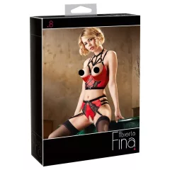Abierta Fina - Red Ring Lift Lingerie Set