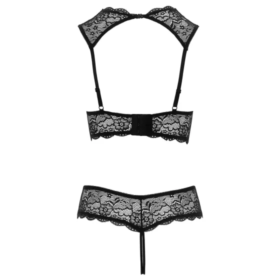 Cottelli - Open Cup Bra Set (Black) - 80B/M
