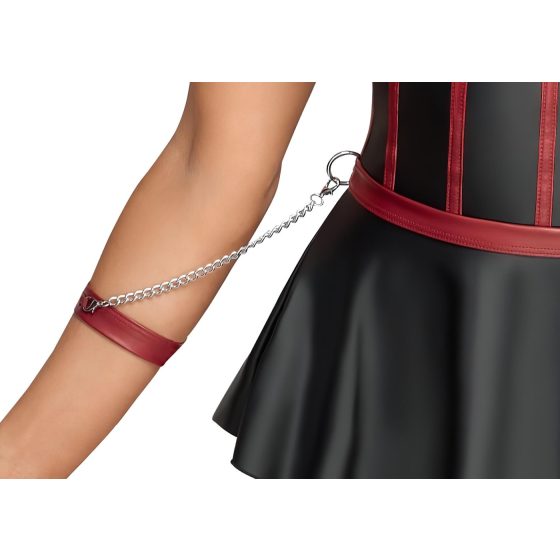 Cottelli Bondage - Shiny Set with Wrist Cuffs (Black)