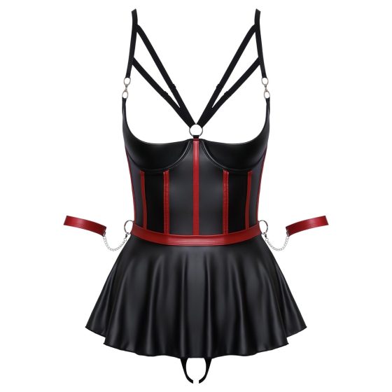 Cottelli Bondage - Shiny Set with Wrist Cuffs (Black)