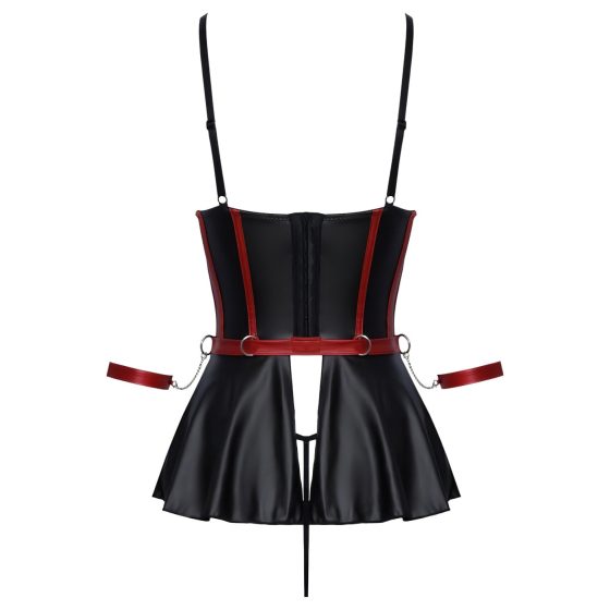 Cottelli Bondage - Shiny Set with Wrist Cuffs (Black)