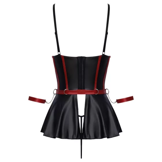 Cottelli Bondage - Shiny Set with Wrist Cuffs (Black) - 80B/M