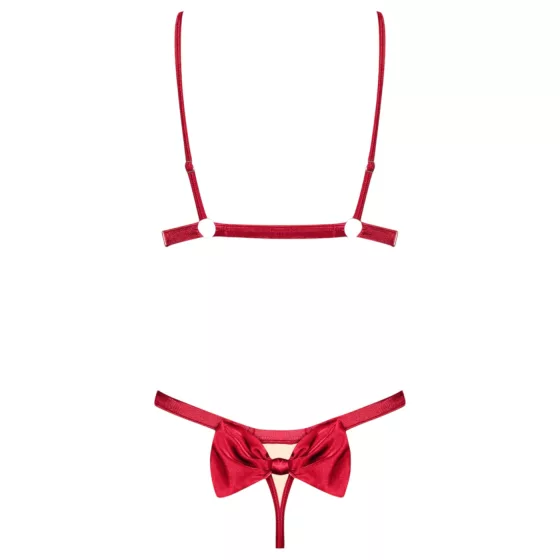 Obsessive Rubinesa - piquant lingerie set (red) - L/XL