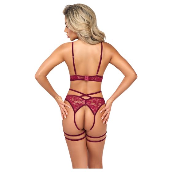 Abierta Fina - chain breast lift set (red)