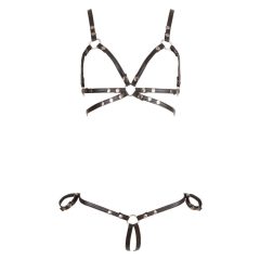   Cottelli Bondage - shiny ornament body harness bikini (black)