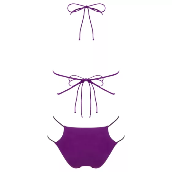 Obsessive Balitta - Shiny Halter Neck Bikini (Purple)  - M