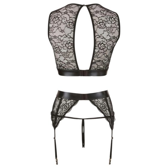 Cottelli Bondage - Lace Lingerie Set (4 Piece)