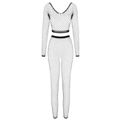 Cottelli - Long-Sleeve Mesh Set (Black) - S-L