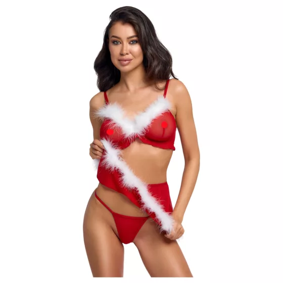 Cottelli - Christmas Lingerie Set (Red)