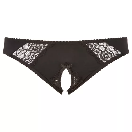 Cottelli Plus Size - Lace Open-Back Panties (Black)