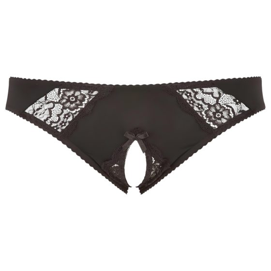 Cottelli Plus Size - Lace Open-Back Panties (Black)