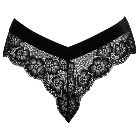 Cottelli Party - Black Lace Panties with Chain Details