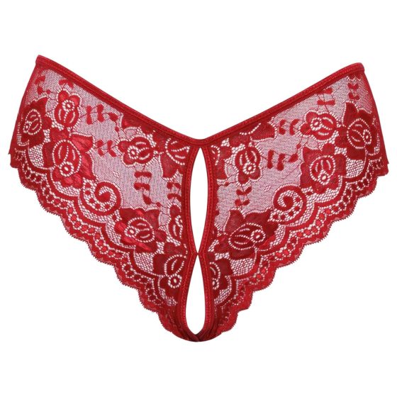 Cottelli - Open Lace Panty (Red)