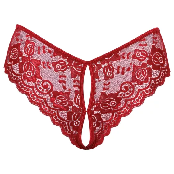 Cottelli - Open Lace Panty (Red) - XL